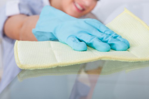 Spot cleaning a rug stain with gentle cleaning supplies