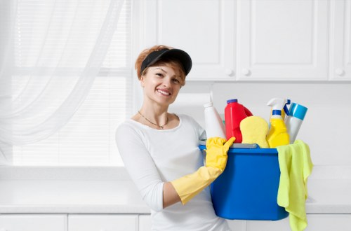 Steam extraction and upholstery cleaning process on a sofa