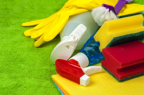 Dust-free living room curtains after professional cleaning